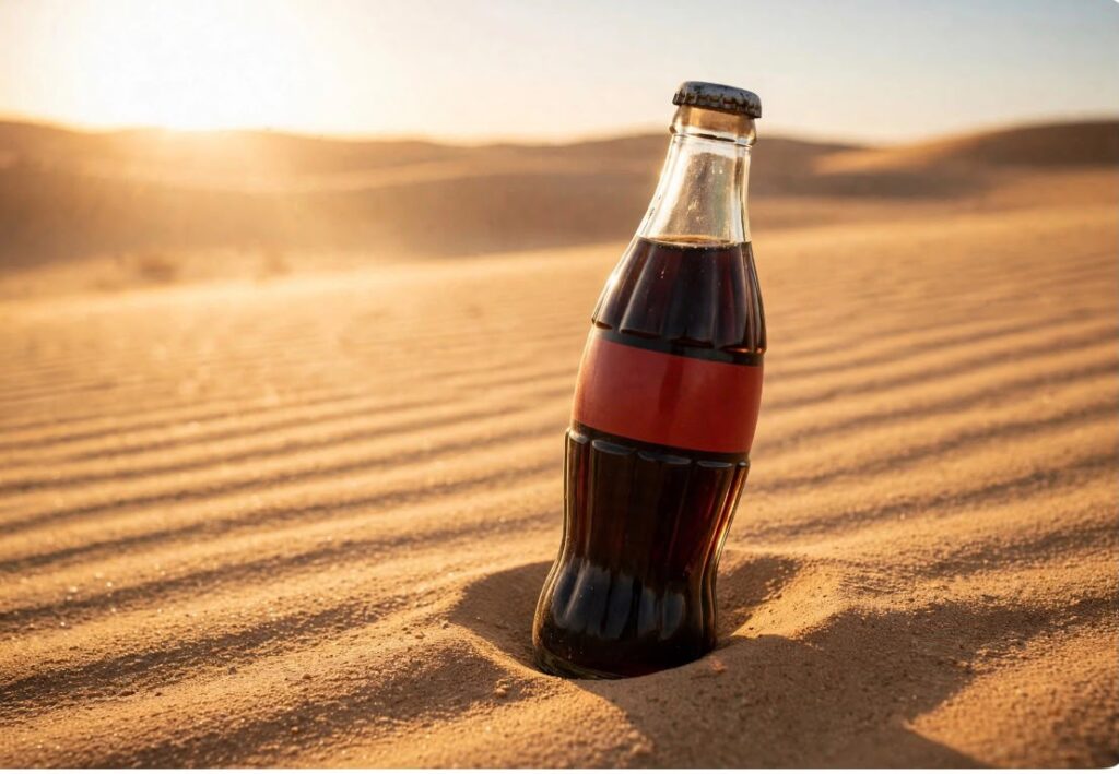 coca cola no deserto